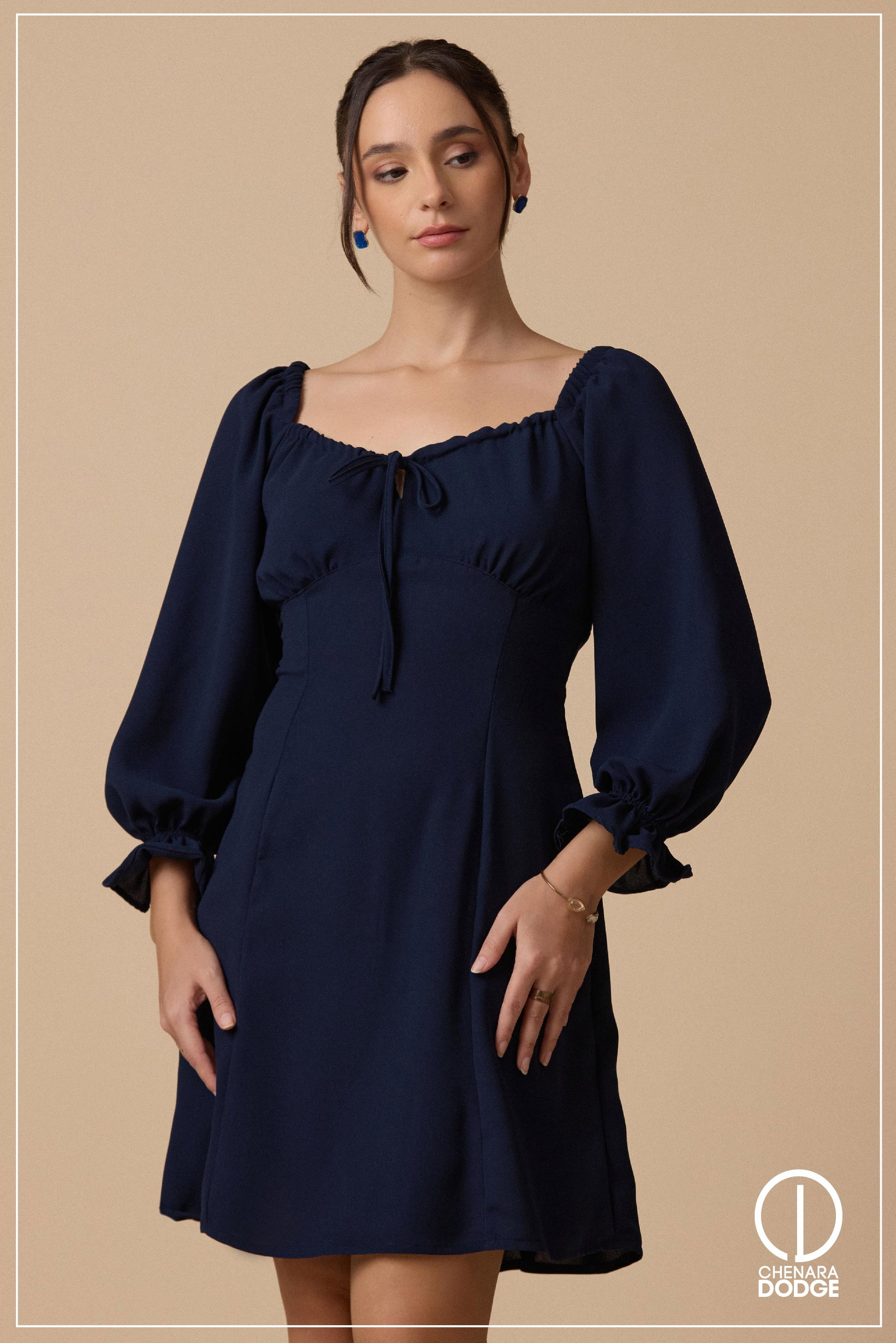 ZARA PUFF SLEEVE MINI DRESS