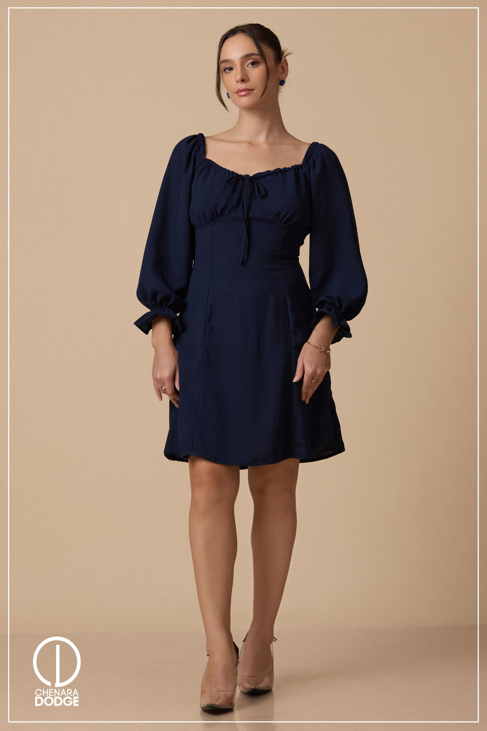 ZARA PUFF SLEEVE MINI DRESS