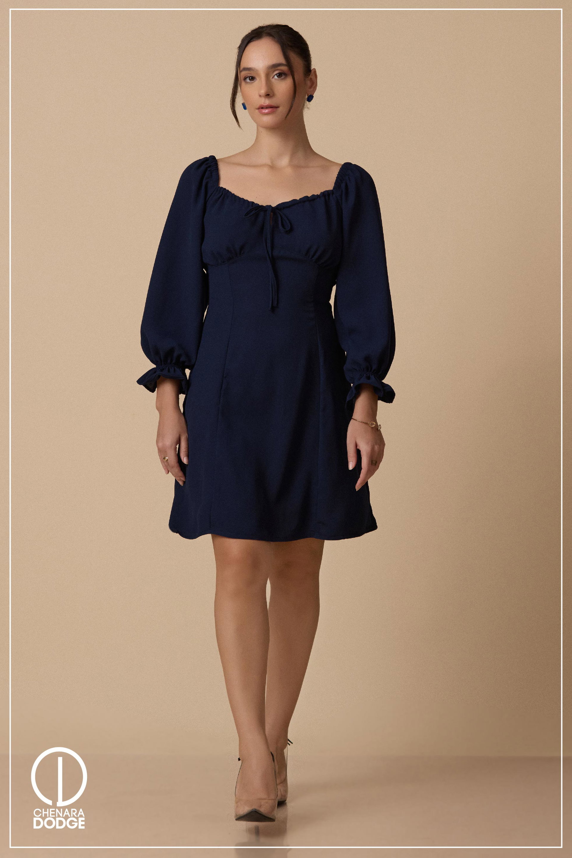 ZARA PUFF SLEEVE MINI DRESS