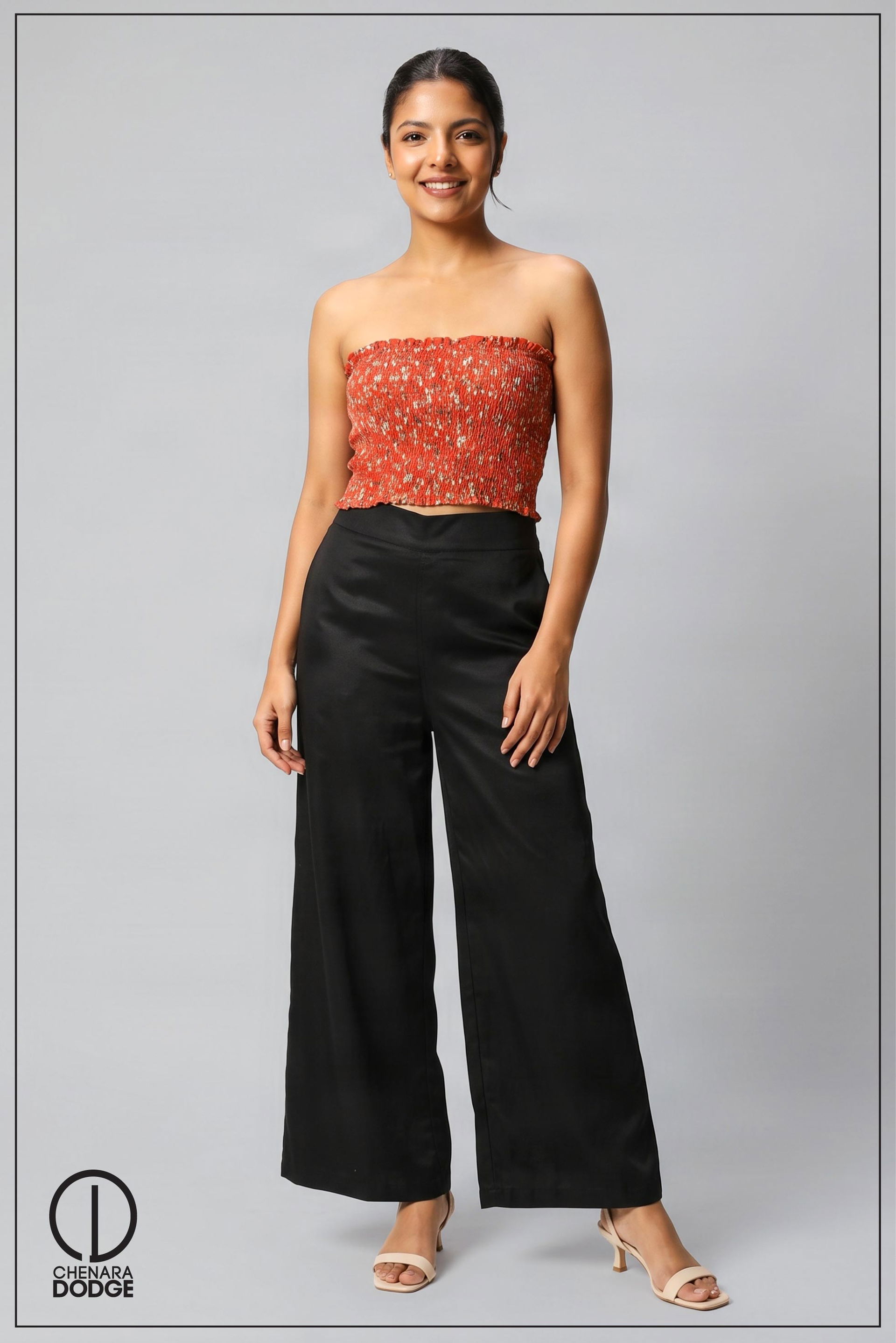 ZARA SMOCKED TUBE TOP