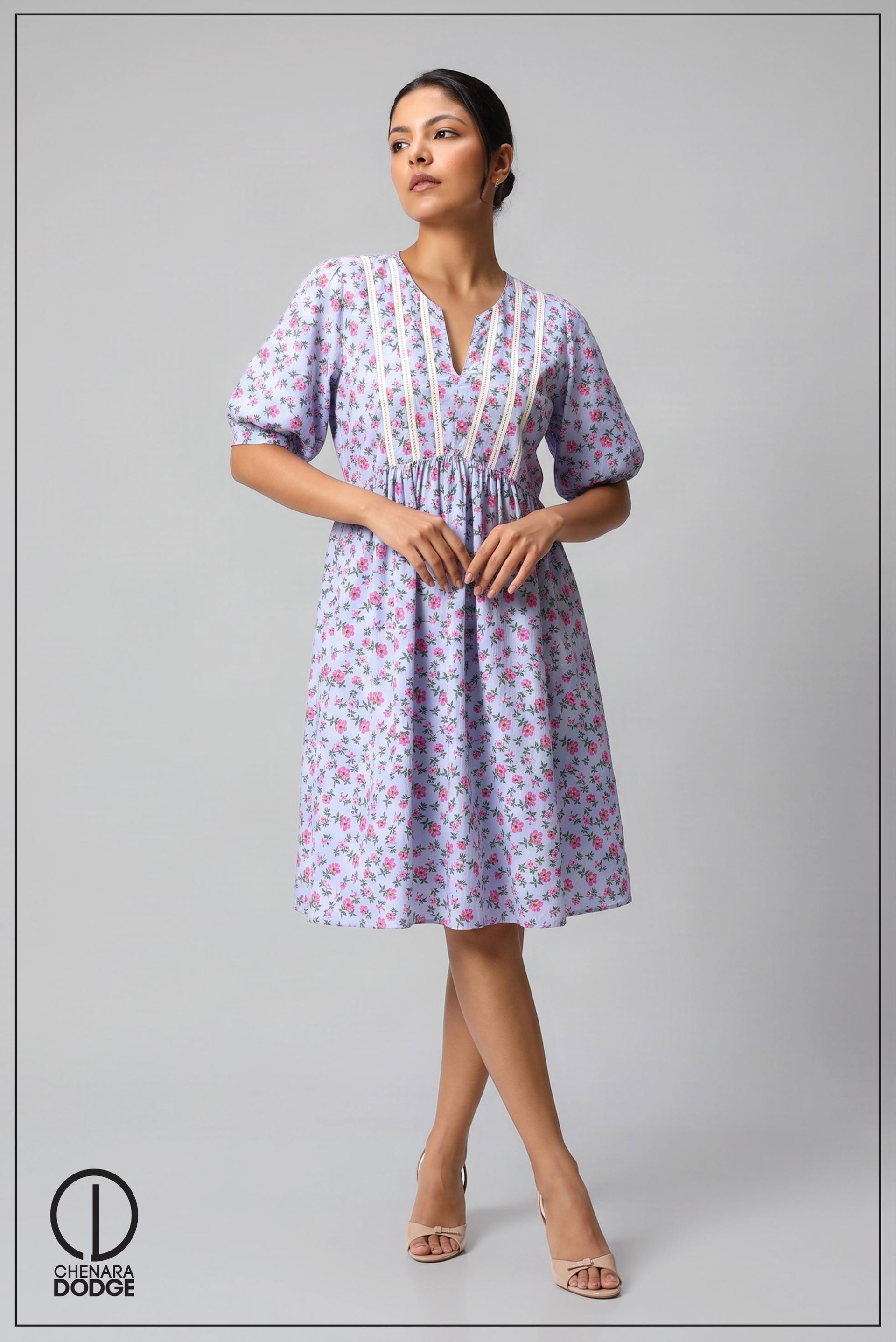 ZARA V NECK MINI DRESS