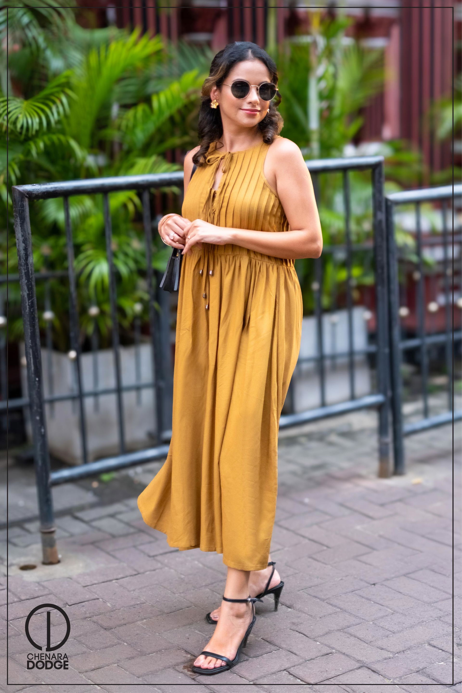 ZOE PINTUCK MIDI DRESS