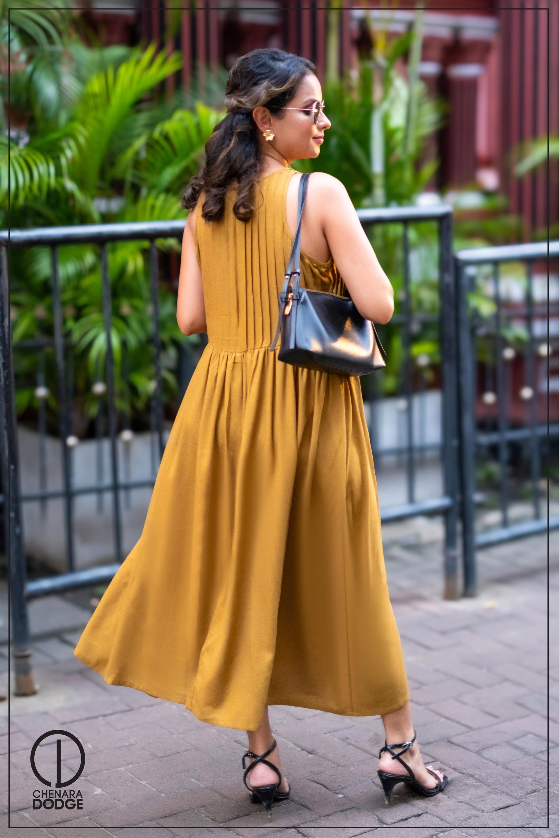 ZOE PINTUCK MIDI DRESS