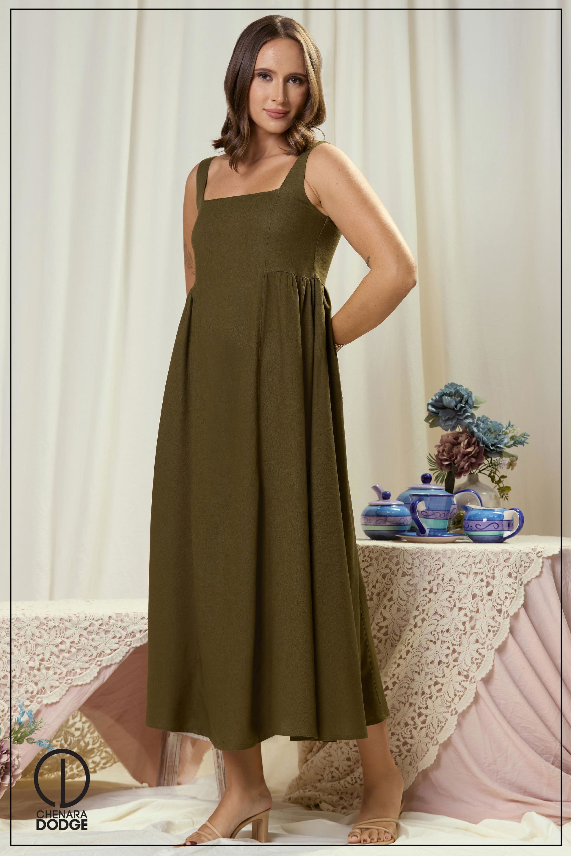 ZOEY STRAP MIDI DRESS