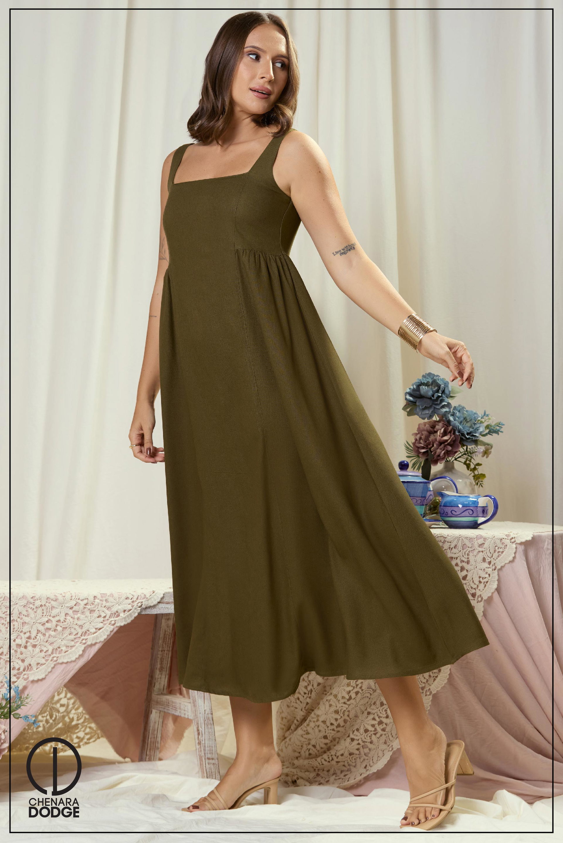 ZOEY STRAP MIDI DRESS