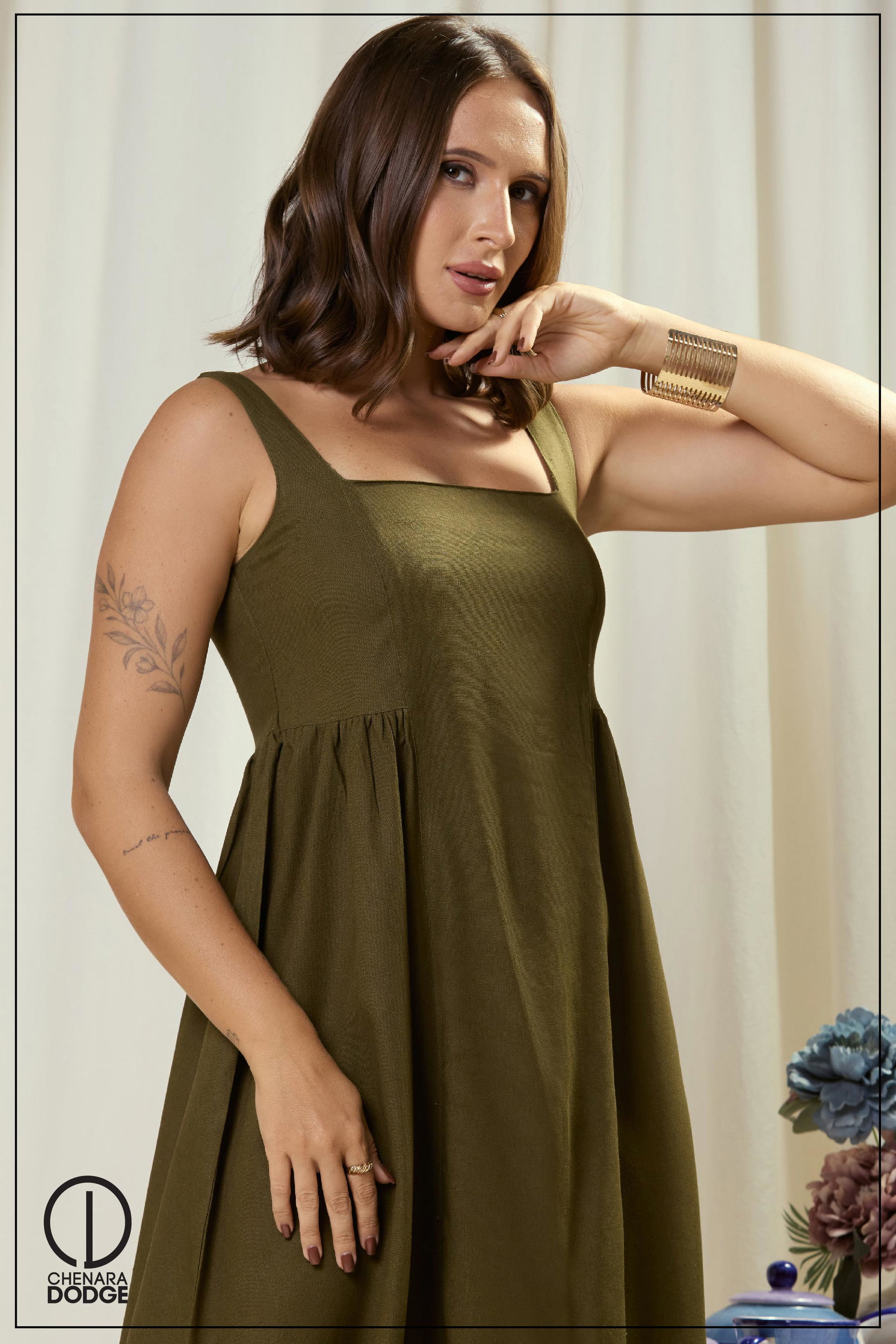 ZOEY STRAP MIDI DRESS