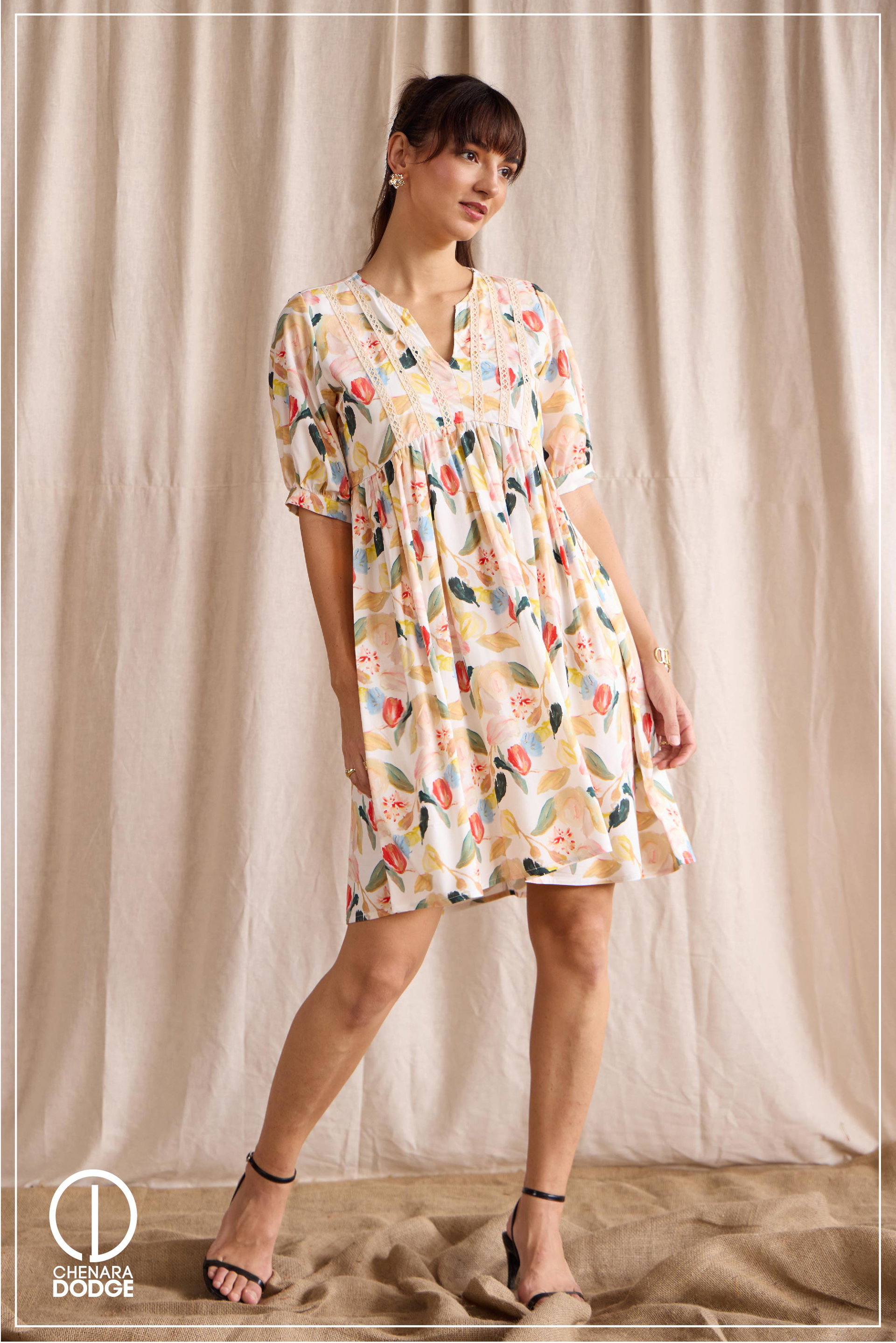 ZOEY V NECK MINI DRESS