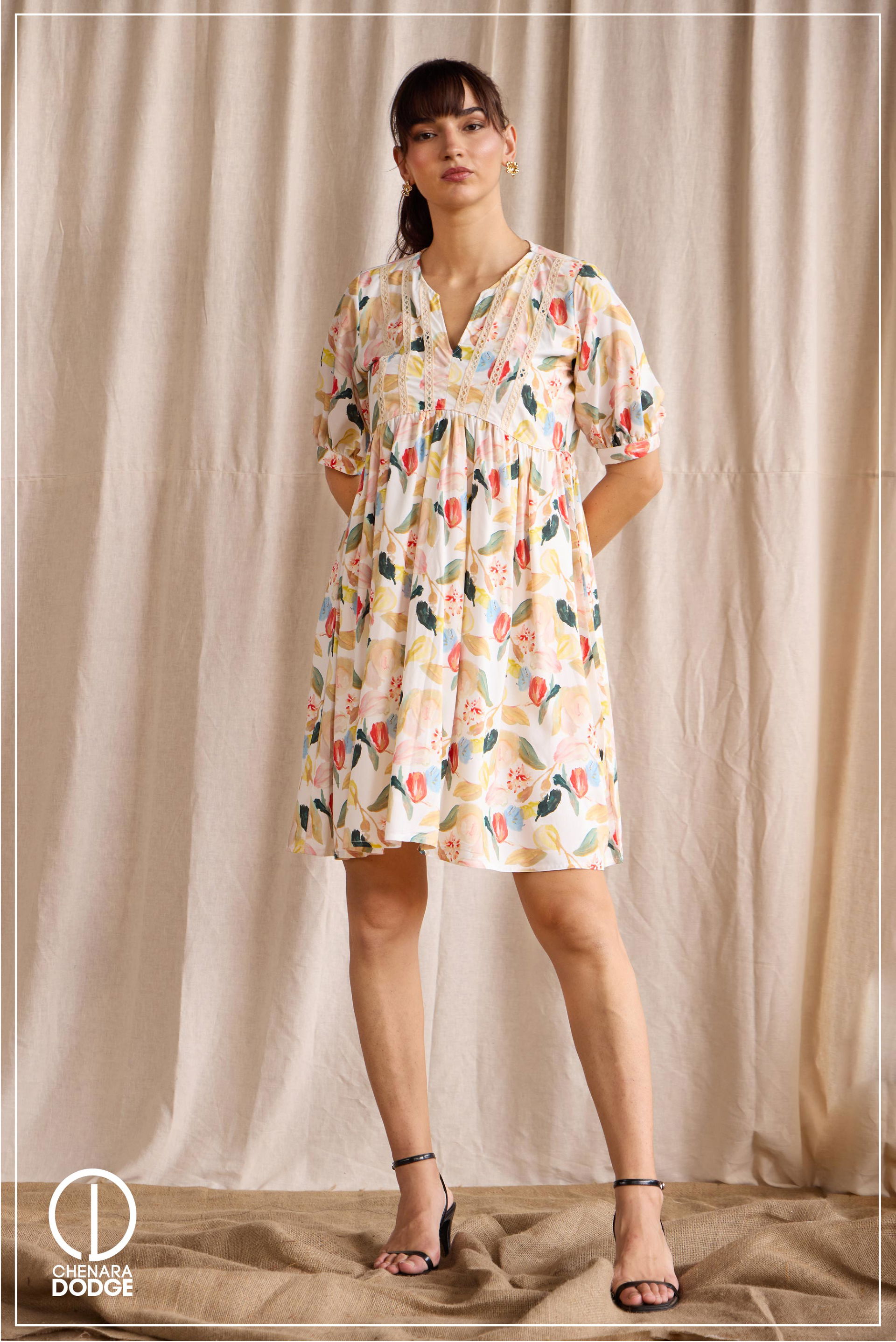 ZOEY V NECK MINI DRESS
