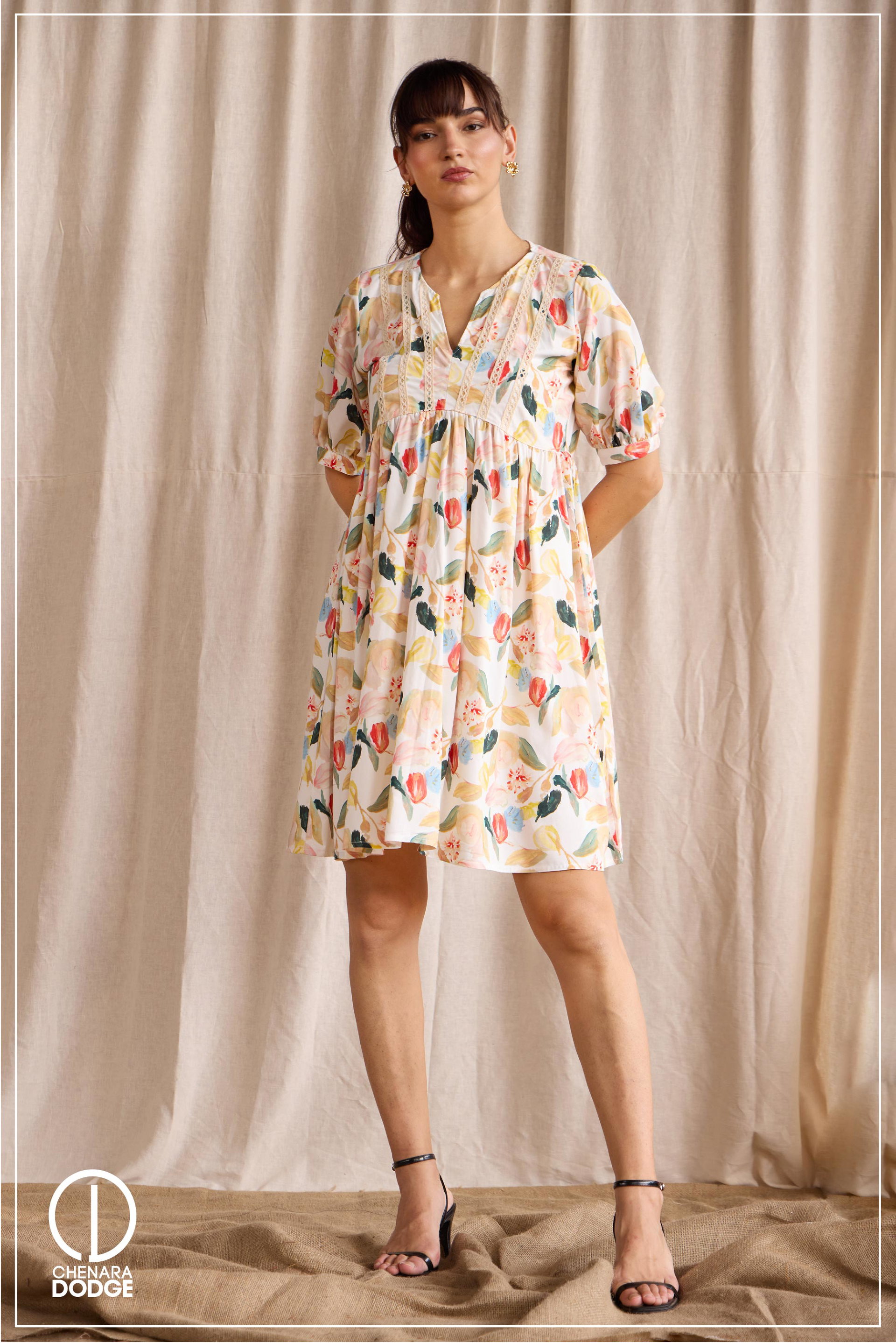 ZOEY V NECK MINI DRESS