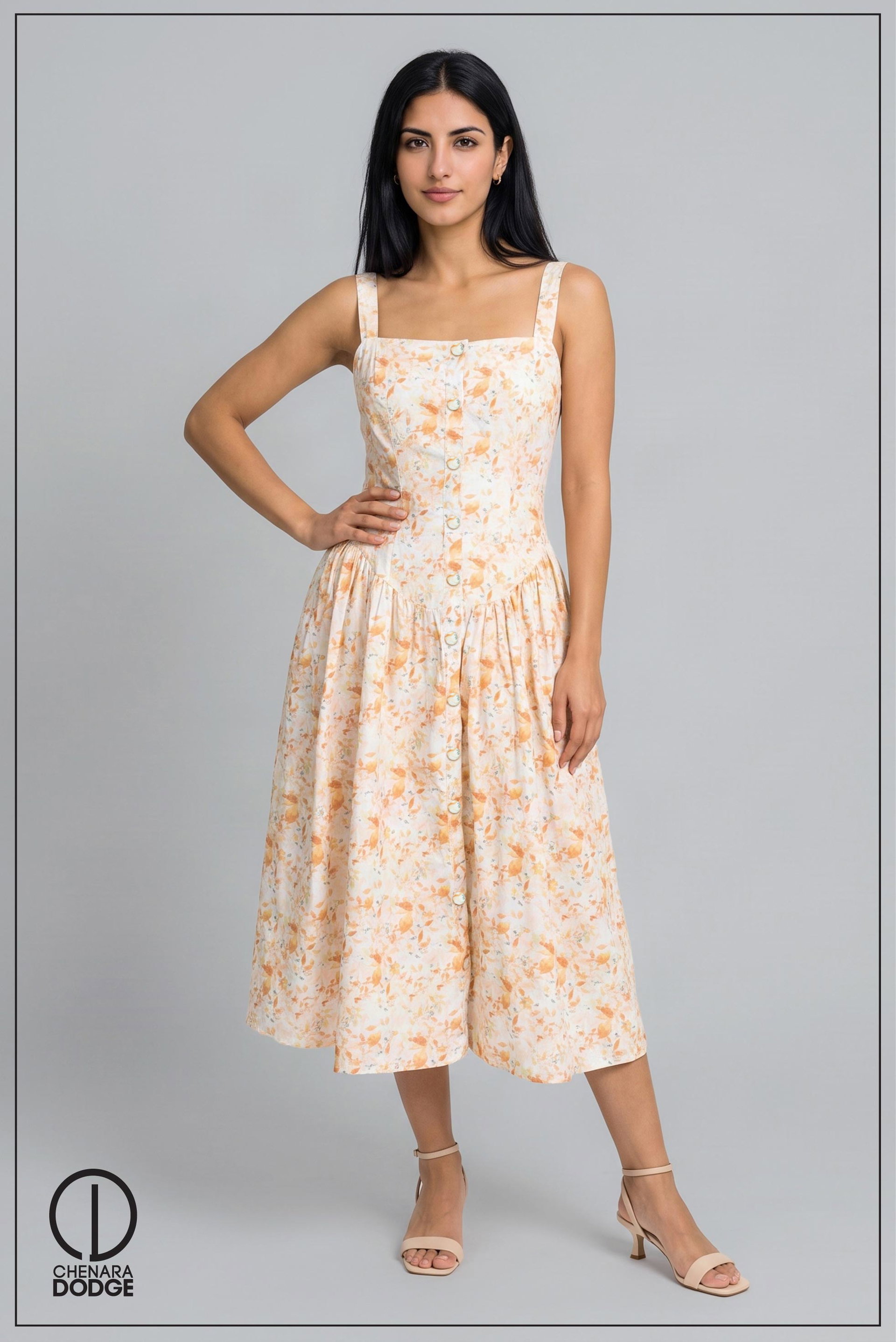 ZURI CORSET BACK MIDI DRESS