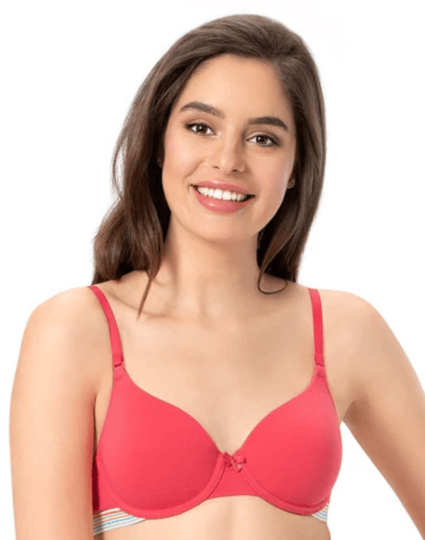 Amante Sassy Stripes Bra - Azalea