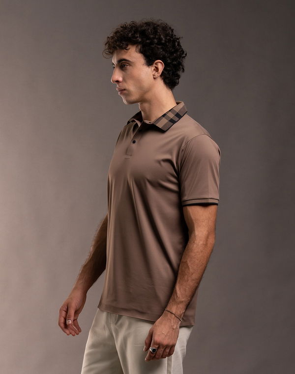 BLACK JACK Men's Slim Fit Polo T-Shirt Brown