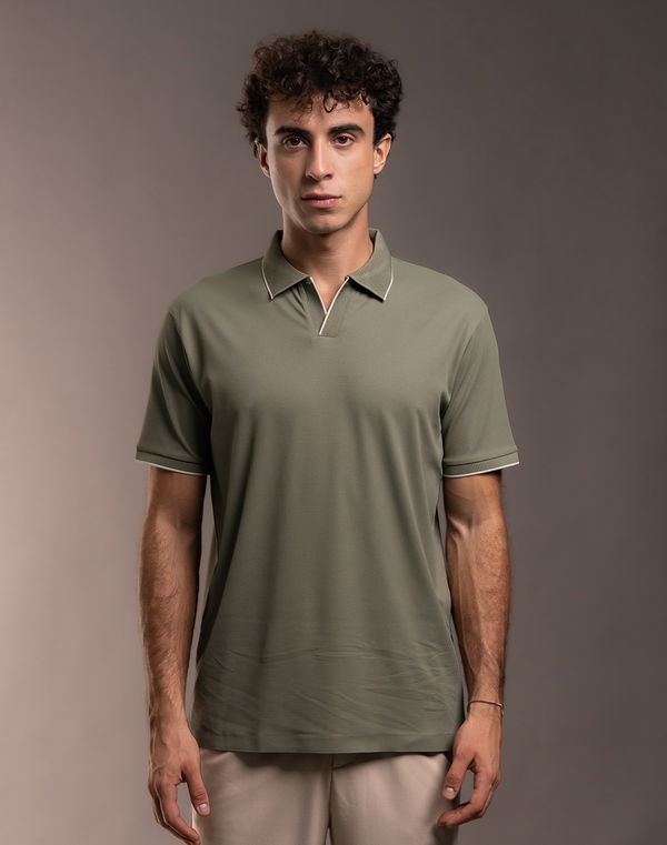 BLACK JACK Men's Slim Fit Polo T-Shirt Green