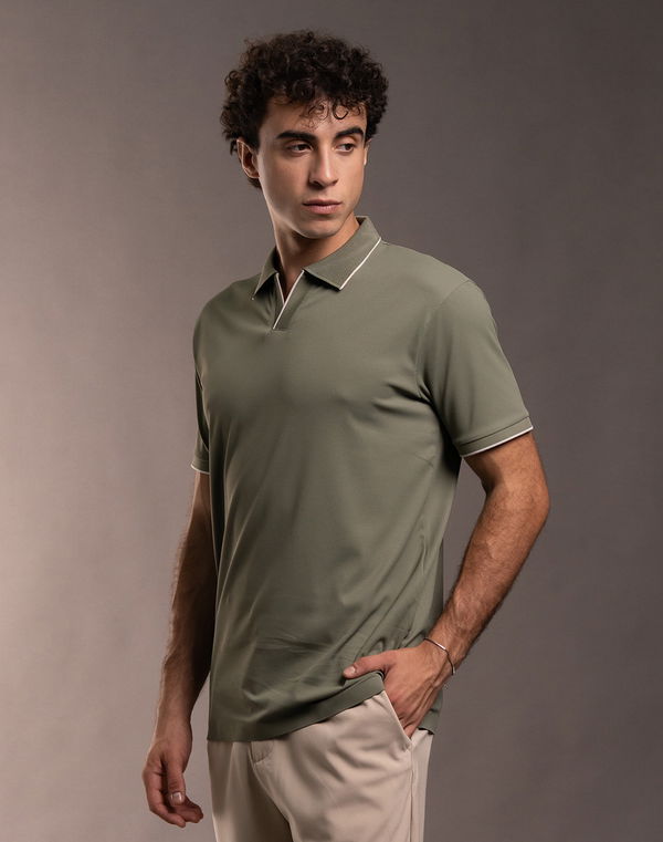 BLACK JACK Men's Slim Fit Polo T-Shirt Green