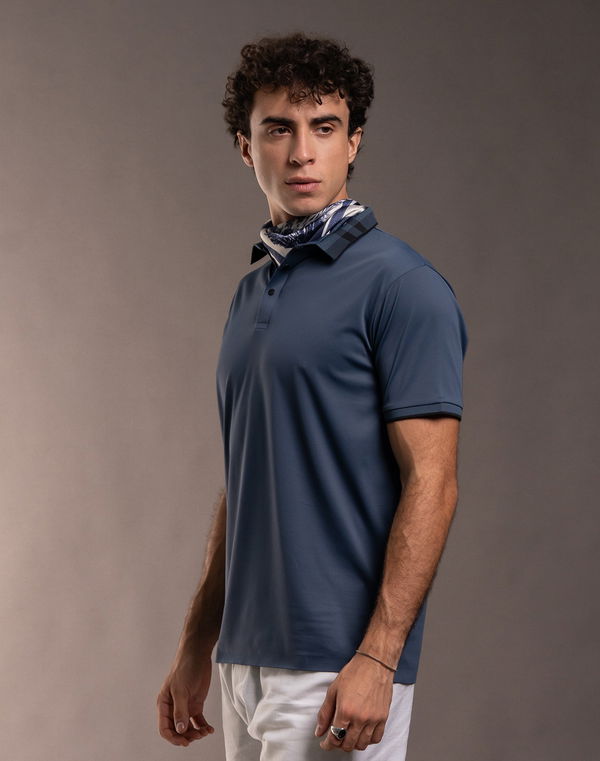 BLACK JACK Men's Slim Fit Polo T-Shirt Navy