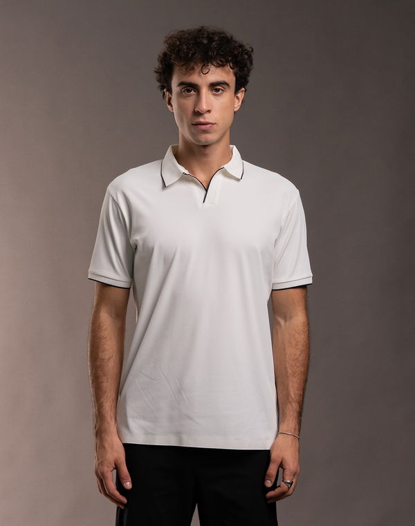 BLACK JACK Men's Slim Fit Polo T-Shirt White