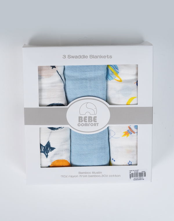 Baby Cotton Blankets 3 Pcs Pack