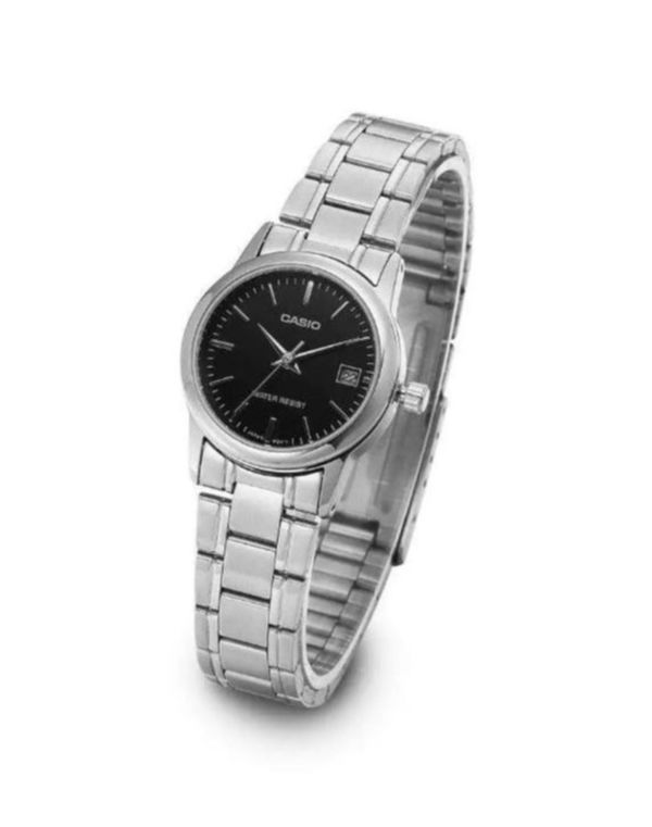 CASIO ANALOG BLACK DIAL WOMEN'S WATCH