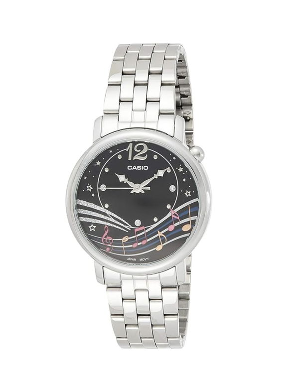 CASIO BLACK STAINLESS STEEL BAND WOMEN'S WATCH