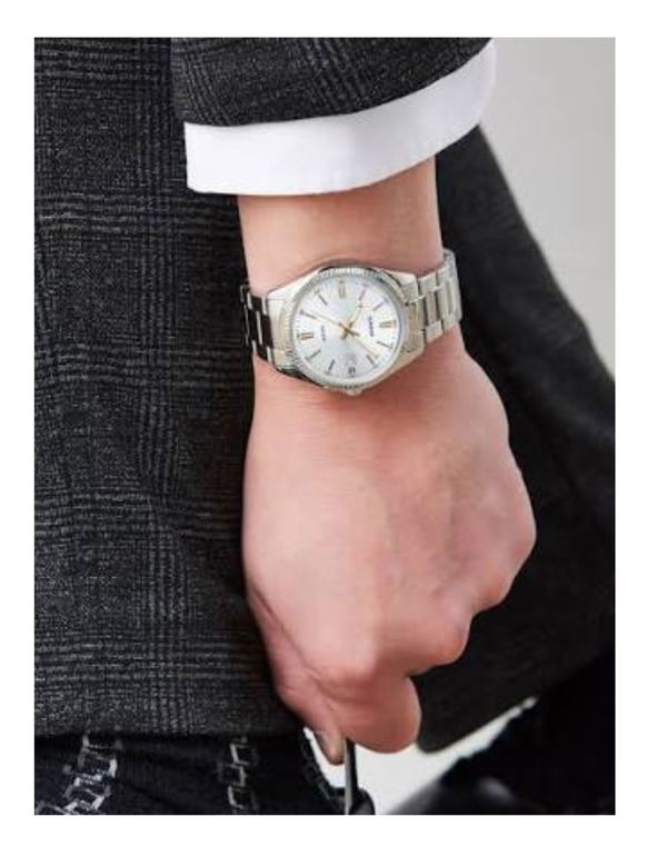 CASIO Enticer Date Silver Chain Women's Watch