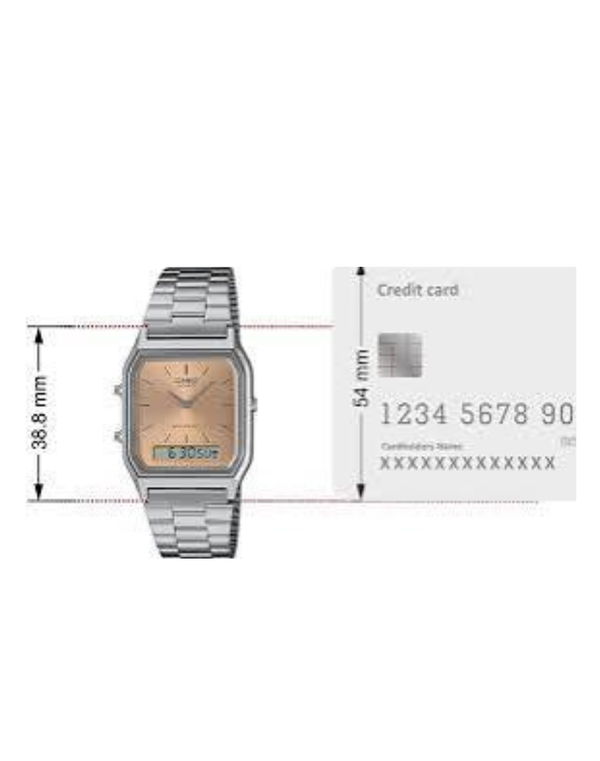 CASIO Vintage Dual Time Chain Unisex Watch