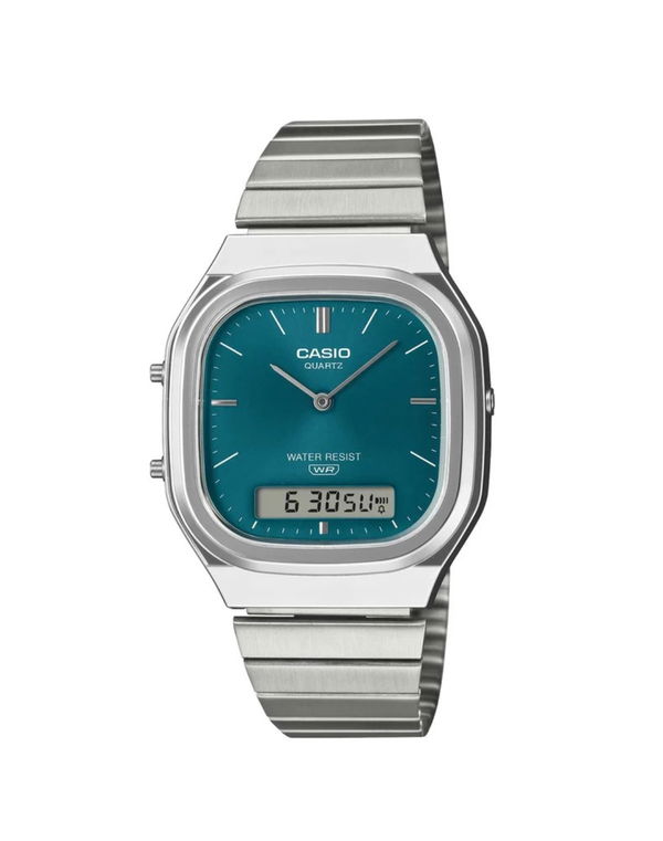 CASIO Vintage Dual Time Chain Watch