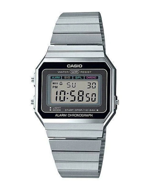 CASIO Vintage Retro Alarm Chronograph Stainless Steel Bracelet Unisex Watches