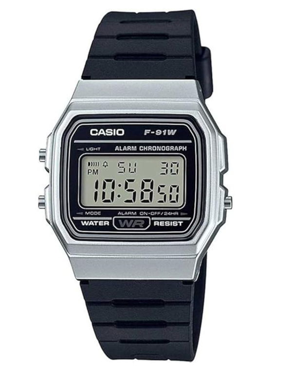 CASIO Vintage Series Digital Silver & Black Men's Watch