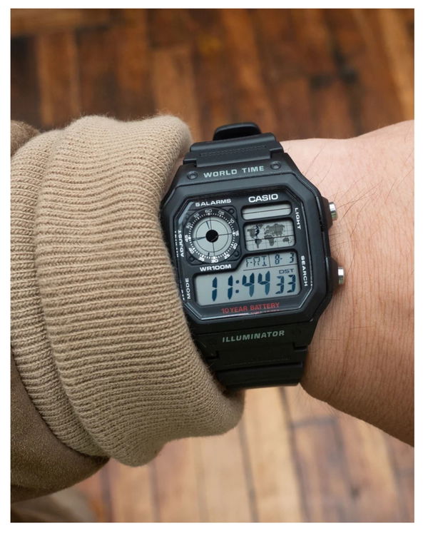 CASIO World Time Alarm Digital Resin Men’s Watch