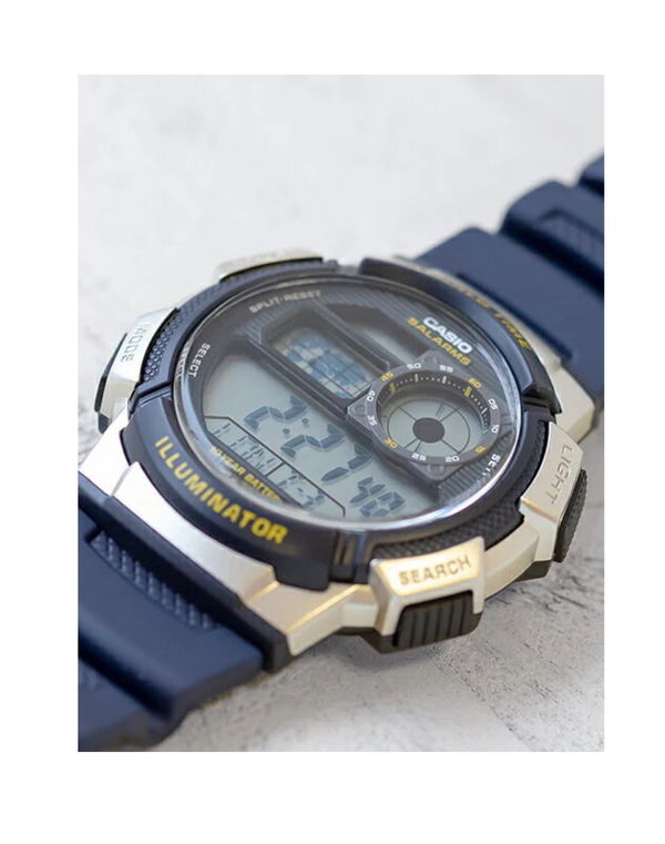 CASIO Youth World Time Digital Resin Belt Men's Watch