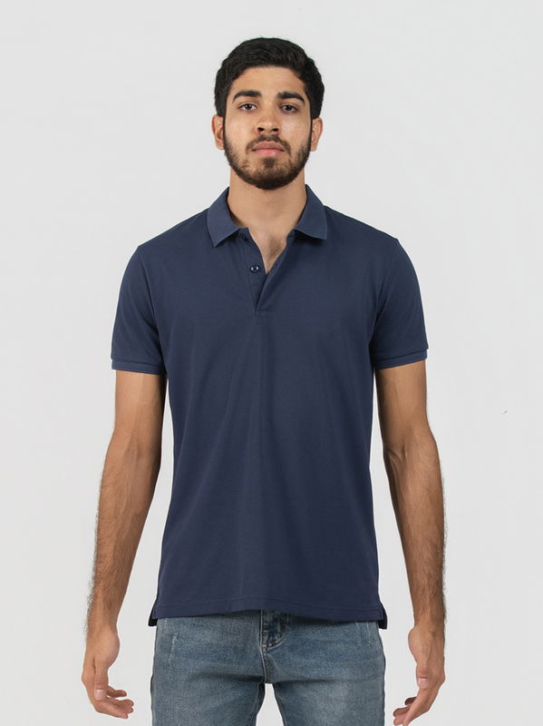 DEEDAT DEESNTLS Slim Fit Polo T-Shirt Navy