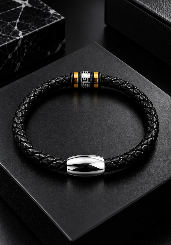 DEEDAT Leather Bracelet - Black