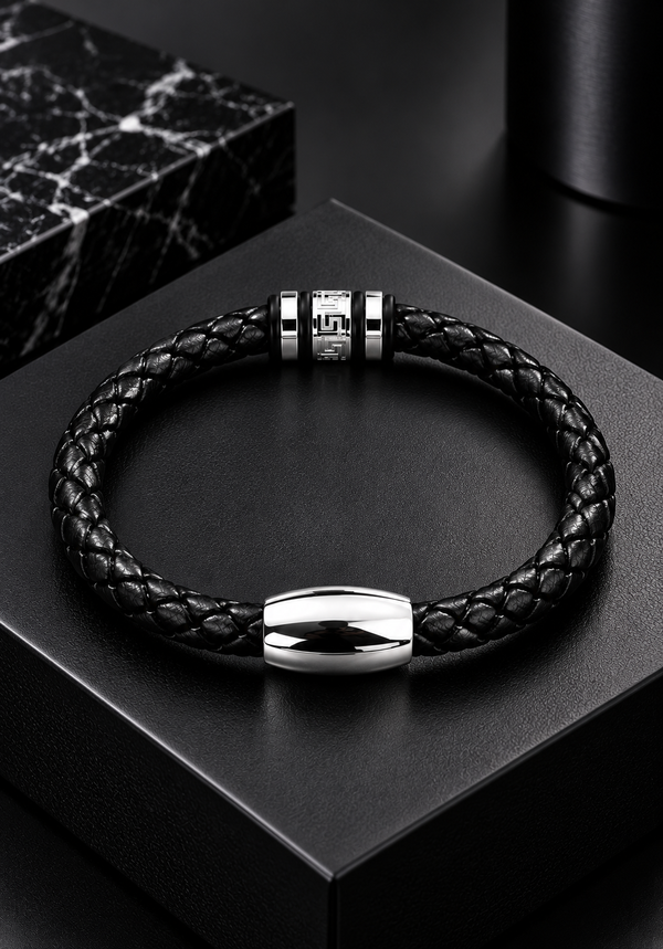 DEEDAT Leather Bracelet - Black