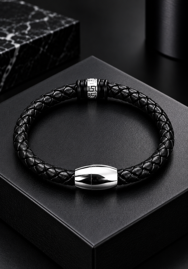 DEEDAT Leather Bracelet - Black
