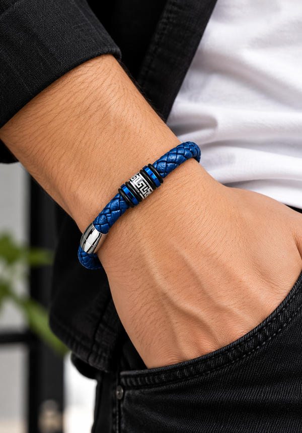 DEEDAT Leather Bracelet - Blue