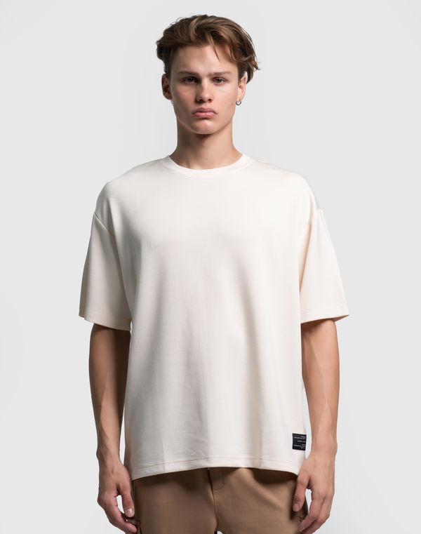 DEEDAT MNML WRLD Men's Oversized T-Shirt Beige