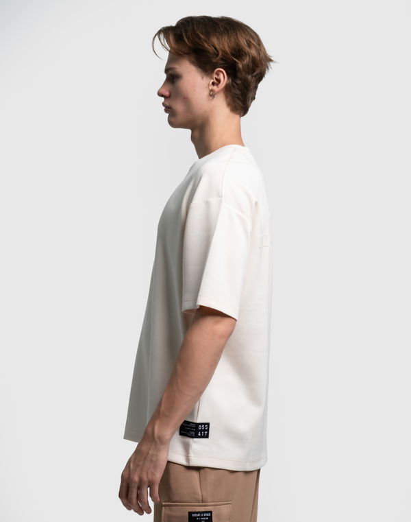 DEEDAT MNML WRLD Men's Oversized T-Shirt Beige