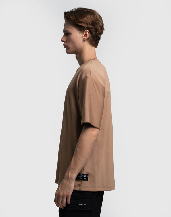 DEEDAT MNML WRLD Men's Oversized T-Shirt Khaki