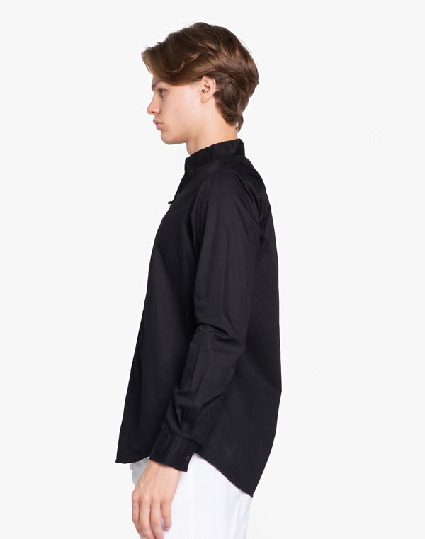 DEEDAT Men's Regular Fit Cutaway Collar Casual Shirt Black