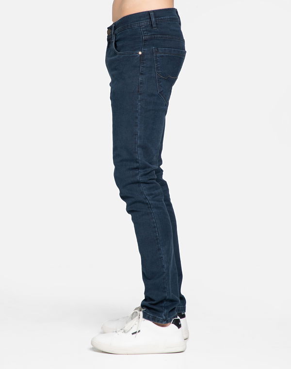 DEEDAT Men's Standard Hem Slim Fit Jeans Slate Blue