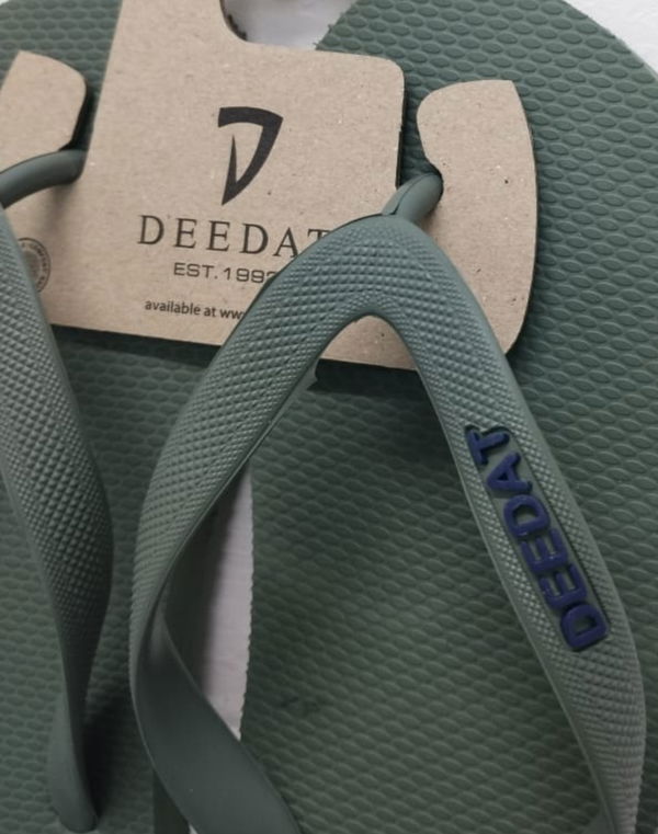 DEEDAT Men's V-Strap Flip Flops Green