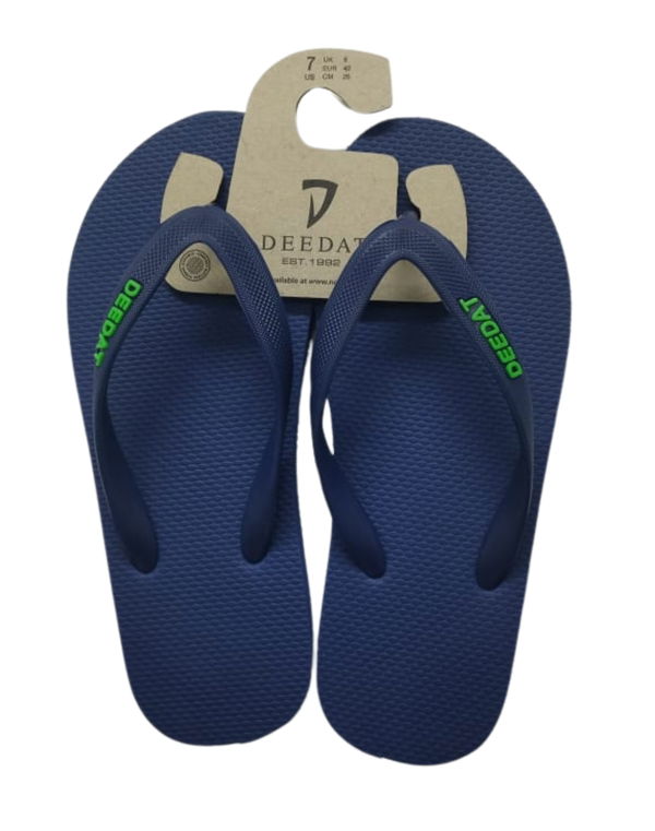 DEEDAT Men's V-Strap Flip Flops Navy