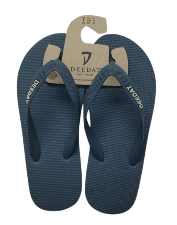 DEEDAT Men's V-Strap Flip Flops Navy Blue