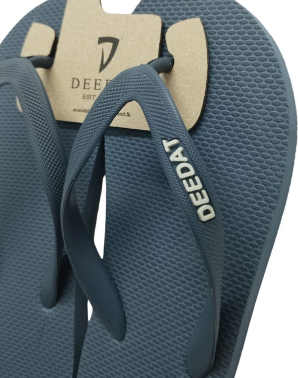 DEEDAT Men's V-Strap Flip Flops Navy Blue