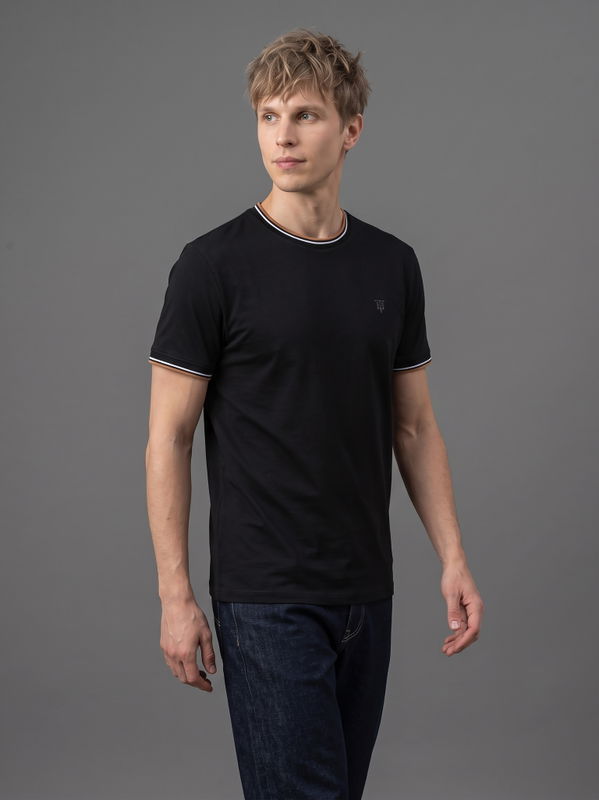 DEEDAT Men's Crew Neck Slim Fit T-Shirt Black
