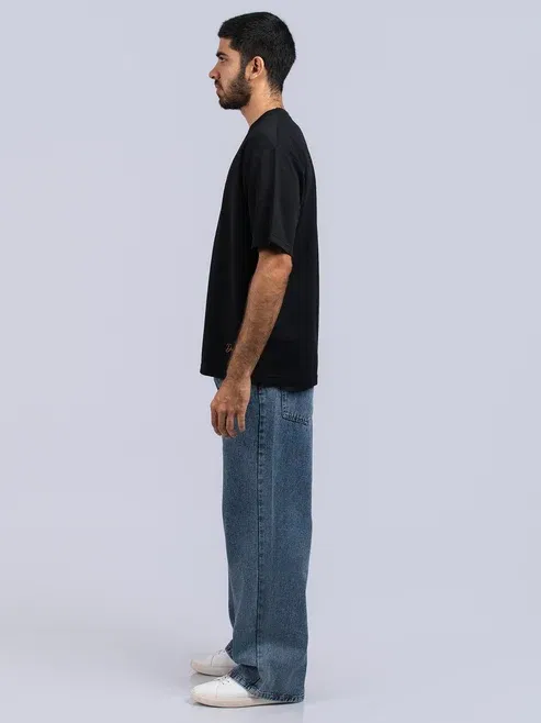 DEEDAT Men's Oversized T-Shirt Black