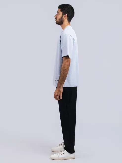 DEEDAT Men's Oversized T-Shirt Light Blue