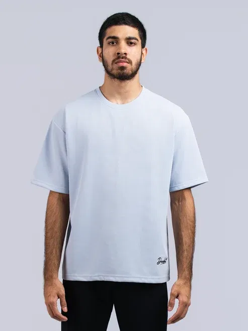DEEDAT Men's Oversized T-Shirt Light Blue