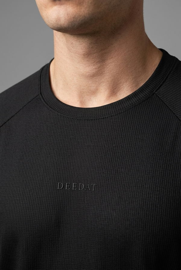 DEEDAT Men's Slim Fit Sports T-Shirt Black