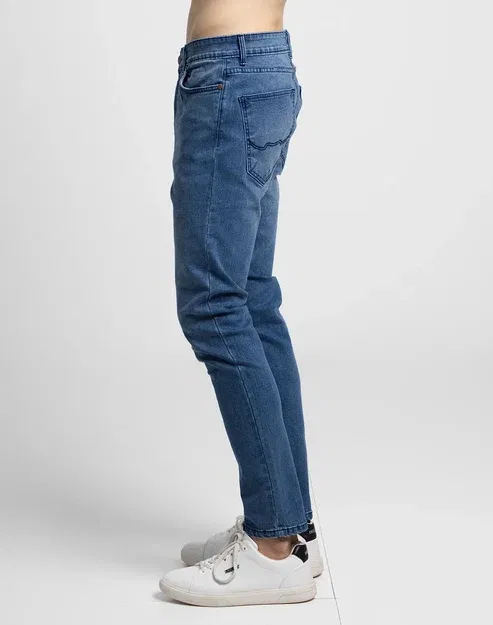 DEEDAT Men's Tapered Fit Jeans Blue